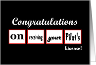 Congratulations - Pilot’s License card