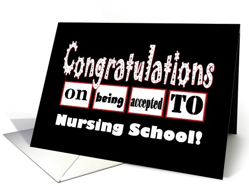 Nursing School Acceptance - Congratulations - Funny card (413149)