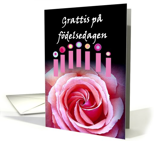 Grattis p fdelsedagen - Happy Birthday - Swedish card (420541)