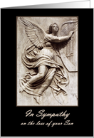 In Sympathy - Loss of Son - Angel with Harp card