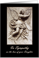 In Sympathy - Loss of Daughter - Angel with Harp card