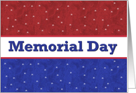 MEMORIAL DAY - Red, White, and Blue card