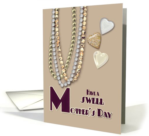 Swell Mother's Day Retro Necklaces and Hearts in Taupe... (1037371)