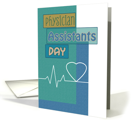 Physician Assistants Day Blue Scrapbook Look Heartbeat card (1164568)