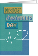 Physician Assistants Day Blue Scrapbook Look Heartbeat card
