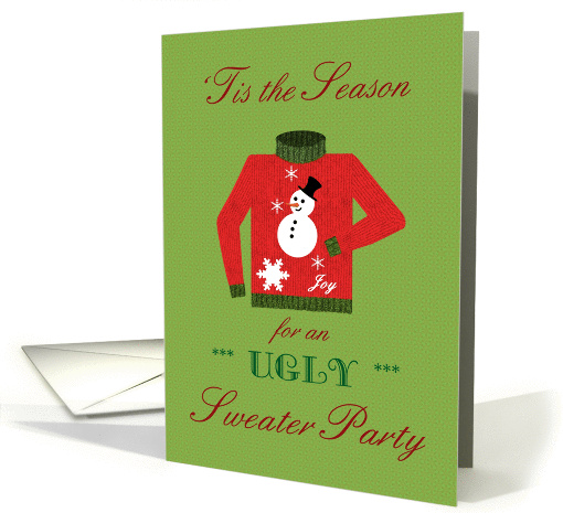 Ugly Sweater Christmas Party Invitation Knitted Sweater... (1181436)