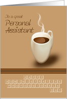 Personal Assistant Administrative Professionals Day Hot Coffee card