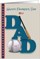 Friend Father’s Day Baseball Bat and Baseball No 1 Dad card