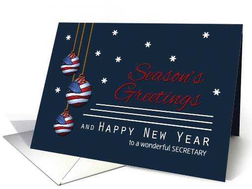 Secretary Patriotic Season's Greetings Custom American... (1327330)