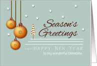 Grandma Pattern Trees Modern Custom Season’s Greetings Snowflakes card