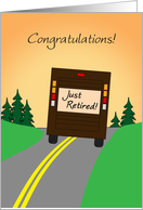 Just Retured Delivery Driver Brown Truck Driving into Sunset card