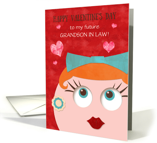 Future Grandson in Law Custom Valentine's Day Retro Grandma card