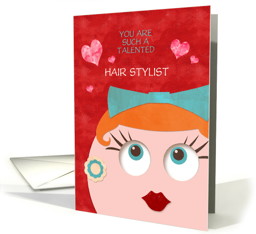 Thank you Hairdresser Hairstylist Custom Front card (1475540)