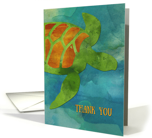 Thank You Reptile Veterinarian Turtle card (1487536)