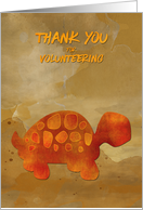 Thank You Volunteer Animal Shelter with Desert Tortoise card