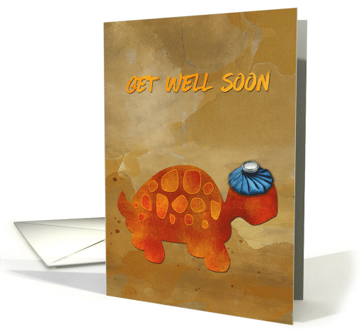 Get Well Soon with Tortoise Selfie Humor card (1489110)