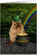 Uncle, Lucky Irish Gerbil St. Patrick’s Day Pot O’ Gold card