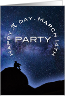 Happy Pi Day 3.14 March Party Invitation Celestial Silhouette card