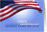 Niece Custom Armed Forces Day Honor Service Members American card