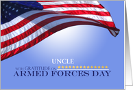 Uncle Custom Armed Forces Day Honor Service Members American card