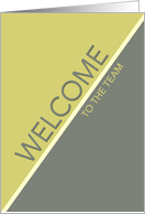 Welcome to the Team Business Avocado Green and Gray Design card