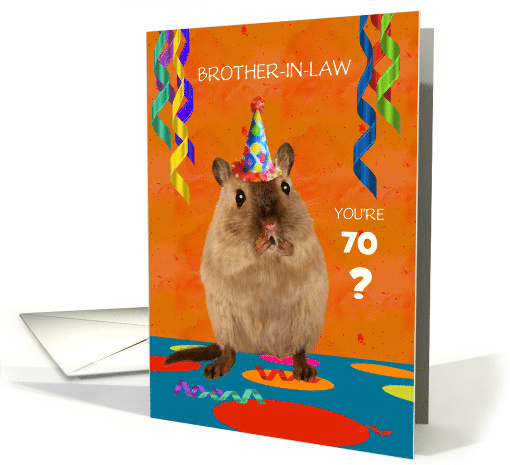Customize Brother in Law 70th Birthday Shocked Gerbil... (1573330)