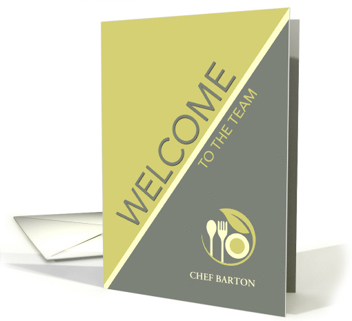 Chef Welcome to the Team Business Hospitality Custom Name card