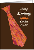 Happy Birthday to my Brother in Law Tie and Mustache Humor card