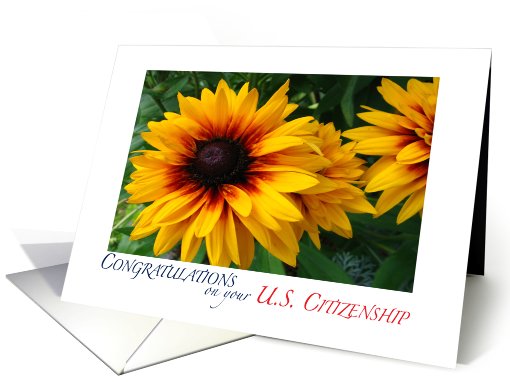 Flowers Congratulations U.S. Citizenship card (374704)