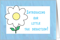 Birth Announcement Boy-Tax deduction-Humor card