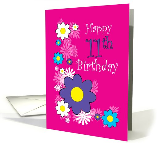 Happy 11th Birthday card (416452)