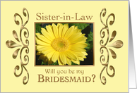 Sister-in-Law-Will you be my Bridesmaid? card