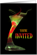 Party Invitation Enchanted Evening Cocktail in Twisted Glass card