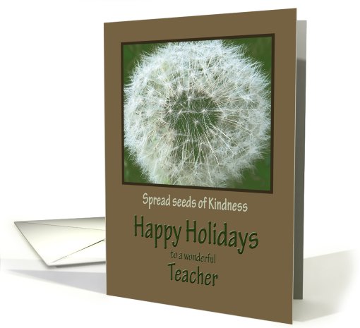 Happy Holidays Teacher environmental holiday card (505489)