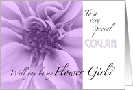 Cousin-Will you be my Flower Girl? card