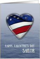 Patriotic Valentine’s Day card for Sailor card