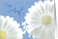 Aunt Matron of Honor Invitation White daisies and butterflies card