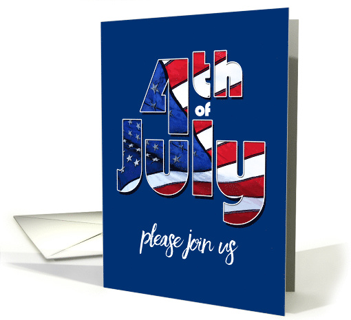 4th July Invitation for BBQ or Party American Flag in... (618142)