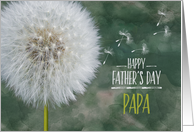 Papa Grandfather Father’s Day Dandelion Wish and Flying Seeds card