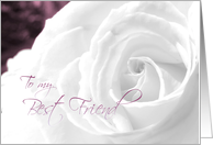 Best Friend Matron of Honor Invitation White Rose with Burgundy accents card