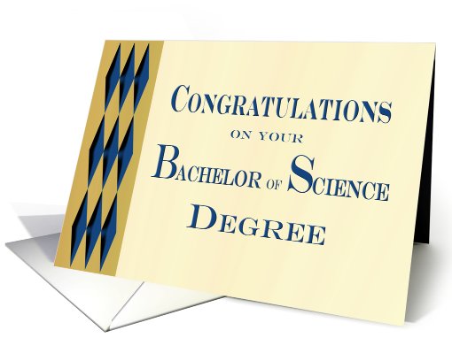 Graduation Congratulations Bachelor of Science card (737407)