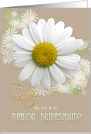 Sister Will you be my Junior Bridesmaid? Daisy Oyster color card
