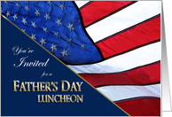 Father’s Day Luncheon Invitation Patriotic with American Flag card