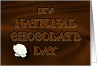 National Chocolate Day Indulge Yourself Chocolate Bar card