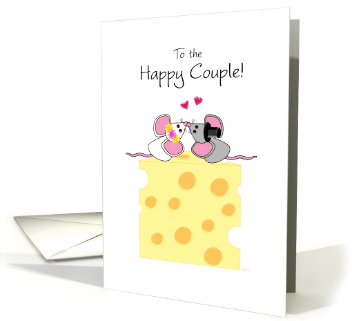 Wedding Congratulations Cute Bride and Groom Mice card (837850)