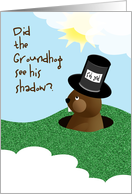 Groundhog Day Fun Educational Circle Answer Inside Card