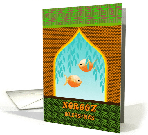 Persian New Year Norooz Blessings Goldfish card (903620)