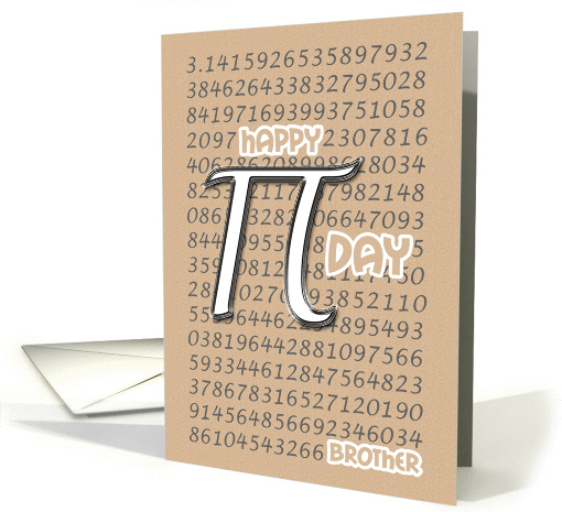 Brother Happy Pi Day 3.14 March 14th card (910678)