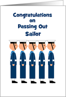 Passing Out Congratulations British Naval College Row of Sailors card