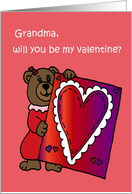 Girl bear with a valentine card